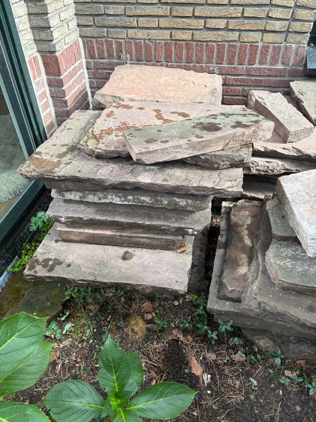 Flagstones - diverse maten, grootste ca. 60x60cm, Ophalen, Gebruikt, Terrastegels, Natuursteen