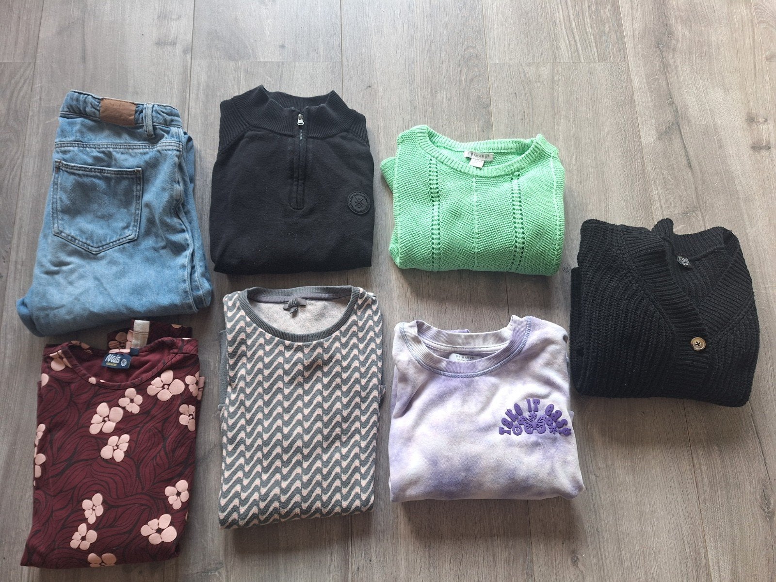 Lichtgroene gebreide trui met opengewerkte details, Maat 38/40 (M), Primark, Ophalen of Verzenden, Zo goed als nieuw