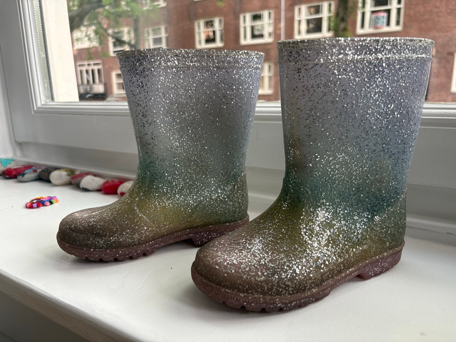 NEXT Glitter Regenlaarzen Maat 26,5, Ophalen, Gebruikt, Jongen of Meisje, Laarzen