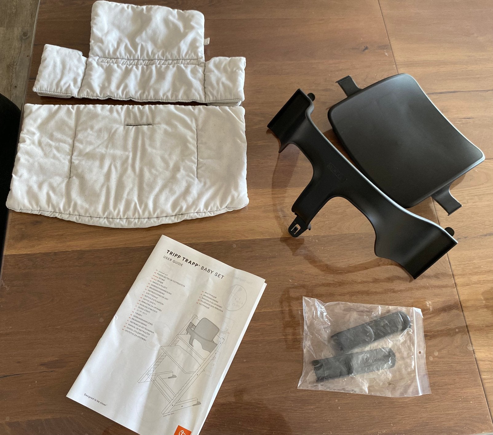 Stokke Tripp Trapp Newborn, Baby Set, Tray, Kussen, Ophalen of Verzenden, Zo goed als nieuw, Meegroeistoel