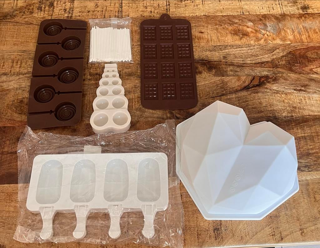 Chocolade mallen set, Ophalen of Verzenden, Zo goed als nieuw