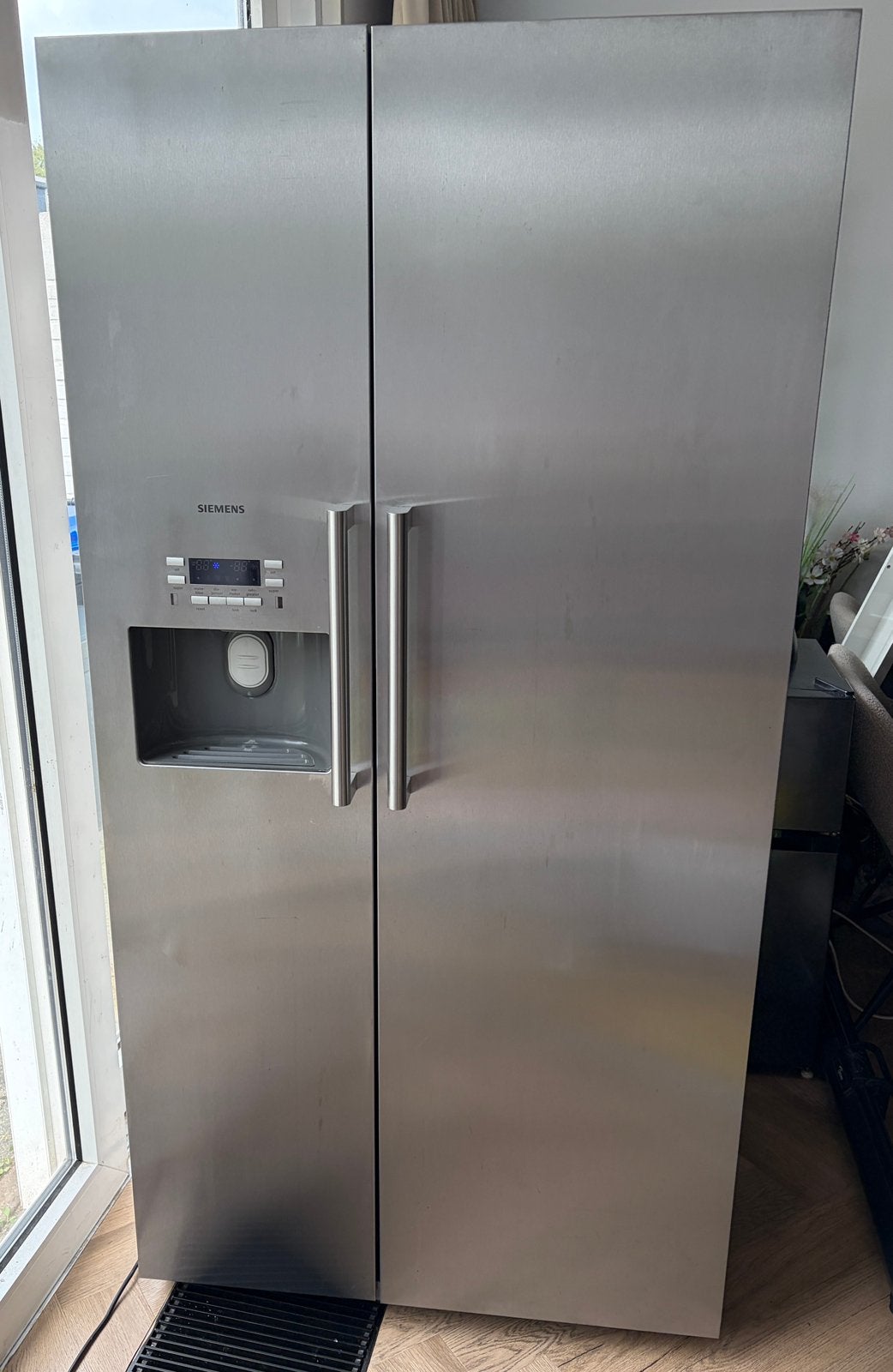 Siemens Amerikaanse koelkast KA58NP95/10 – zeer goede staat, Ophalen, 200 liter of meer, 60 cm of meer, Met aparte vriezer