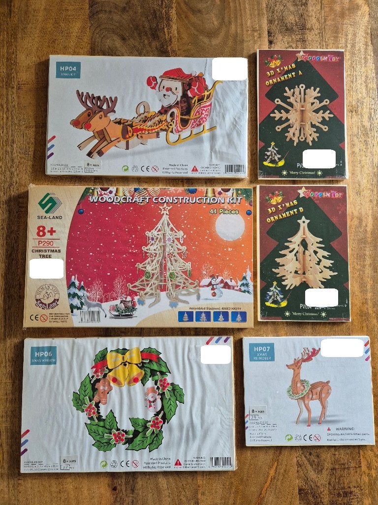 43 Houten bouwpakketten kerst, Diversen, Ophalen of Verzenden, Nieuw