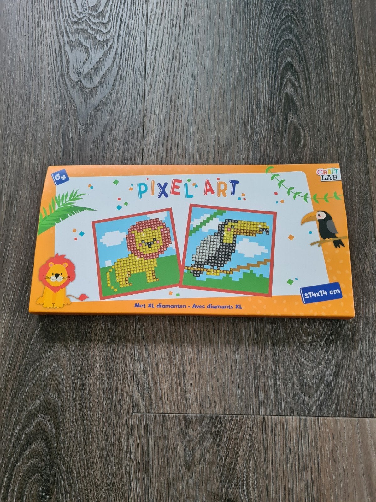 Nieuw Pixel Art knutselset met XL diamanten - Leeuw & Toekan, Kinderen en Baby's, Speelgoed | Educatief en Creatief, Ophalen of Verzenden