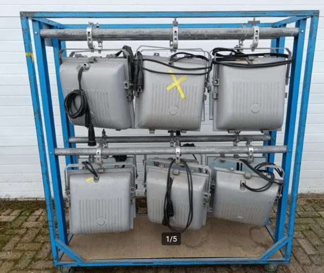 8x HQI 400 watt inclusief triggerclamp & transportkar, Ophalen, Gebruikt, -, -