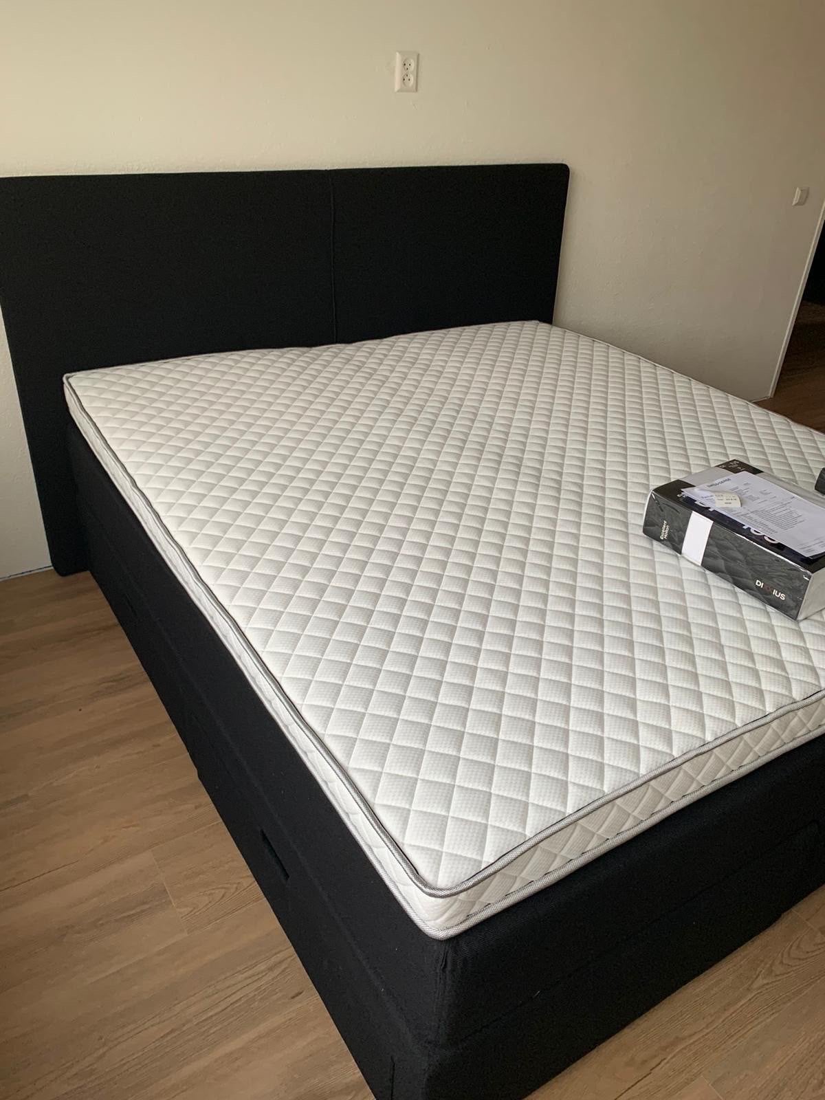 SWISS SENSE tweepersoonsbed met matras, Ophalen, Gebruikt, Zwart, Tweepersoons