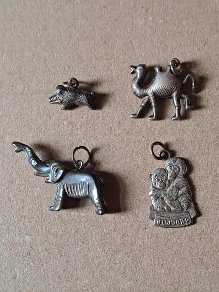 Bedels zilver Blijdorp Chimpansee Kameel Wildzwijn Kameel, Overige merken, Overige materialen, Nieuw, Ophalen of Verzenden