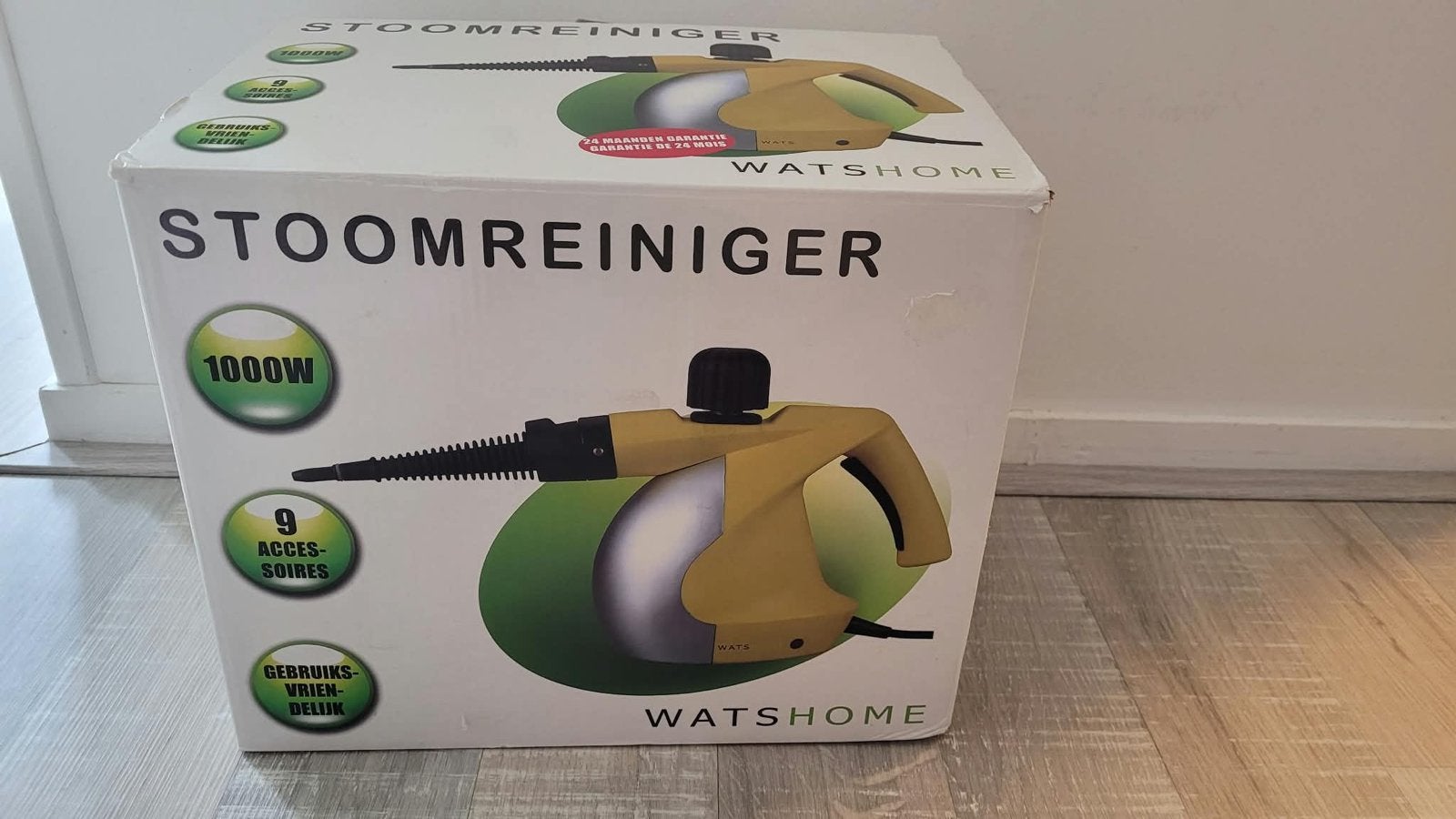 WatsHome Stoomreiniger 1000W met 9 accessoires, Ophalen, Gebruikt, Stoomreiniger