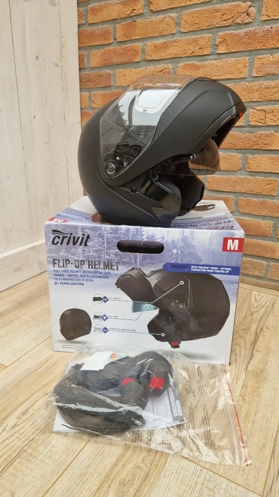 Crivit Systeemhelm M (57-58cm) met zonnevizier en pinlock, M, Systeemhelm, Tweedehands, Ophalen