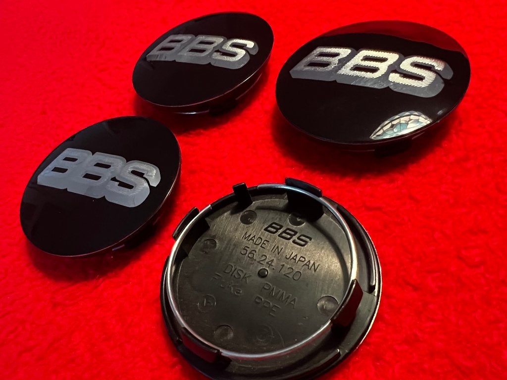 4X BBS EMBLEEM RX EN RS VELGEN PAST OP MEERDERE BBS VELGEN, Auto diversen, Wieldoppen, Nieuw, Ophalen of Verzenden