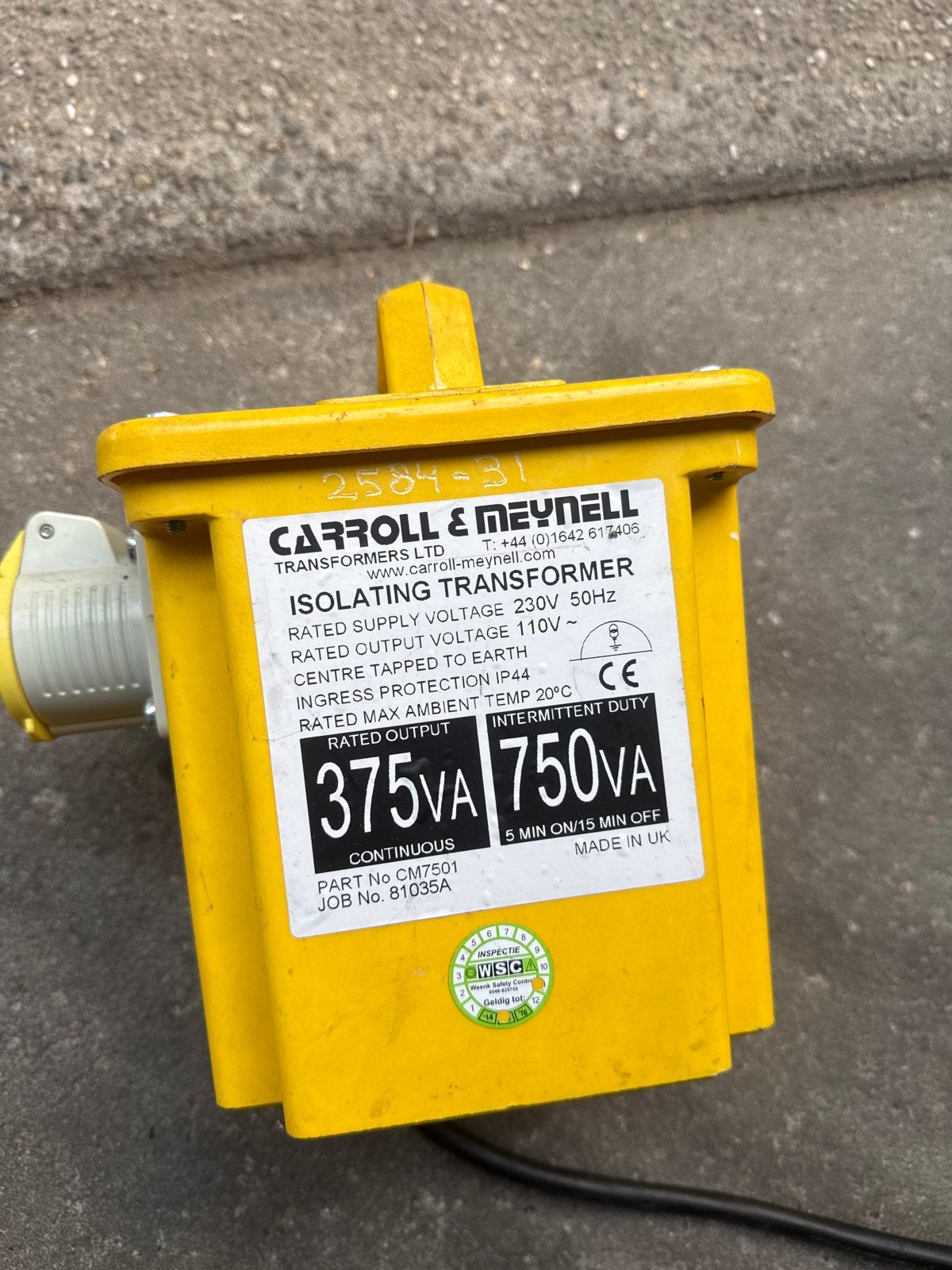 Carroll & Meynell Scheidingstransformator 375VA/750VA, Ophalen, Gebruikt, Overige merken, Omvormer
