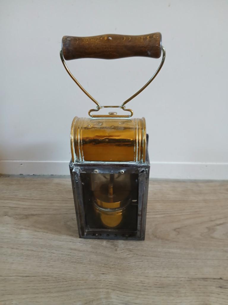 Antieke mijnlamp, Antiek en Kunst, Antiek | Lampen, Ophalen of Verzenden