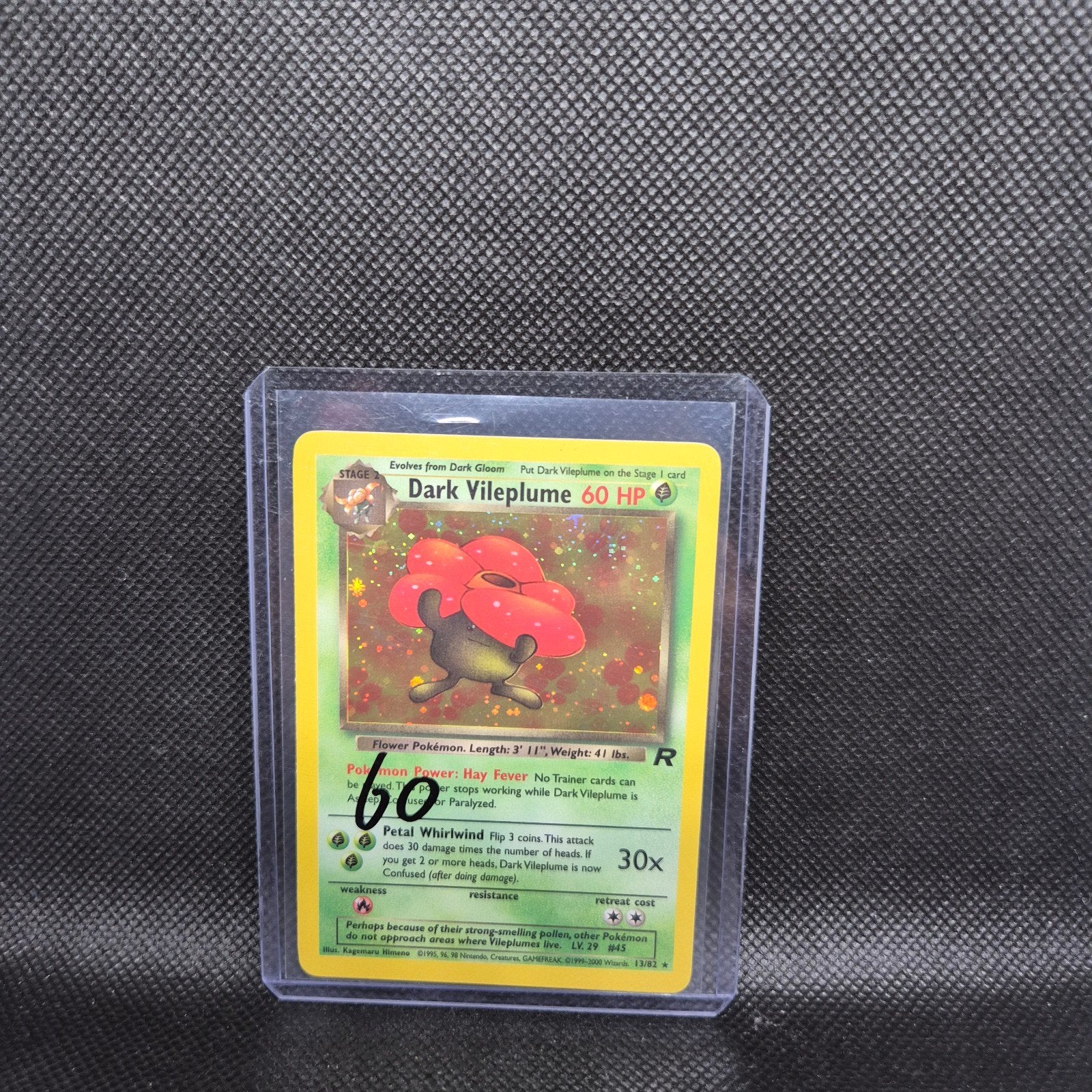 Dark Vileplume Rocket, Hobby en Vrije tijd, Verzamelkaartspellen | Pokémon, Ophalen of Verzenden, Zo goed als nieuw