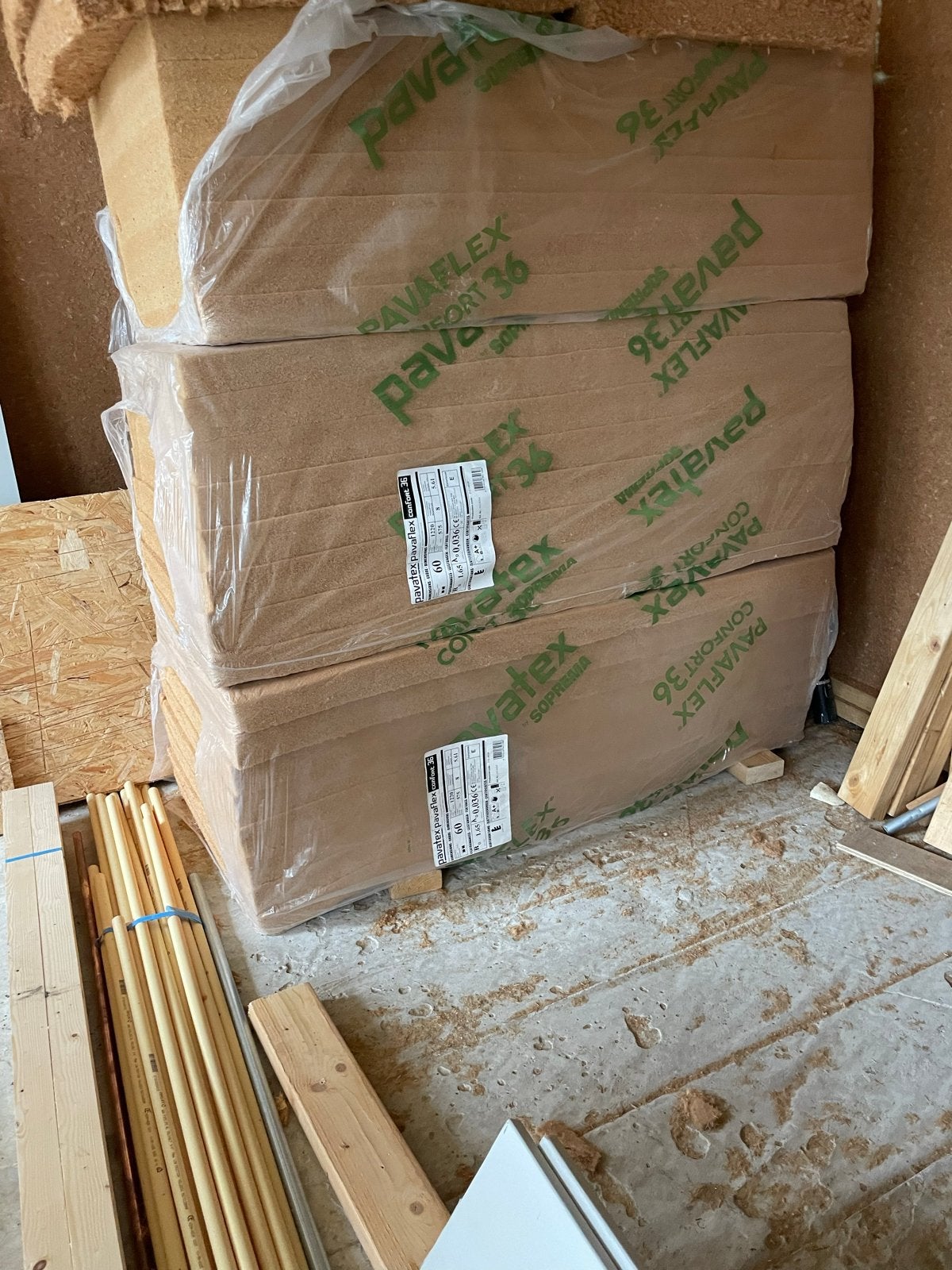 Pavaflex Confort 36 isolatieplaten 60mm (2 pakken), Overige materialen, 4 tot 8 cm, 10 tot 15 m², Nieuw