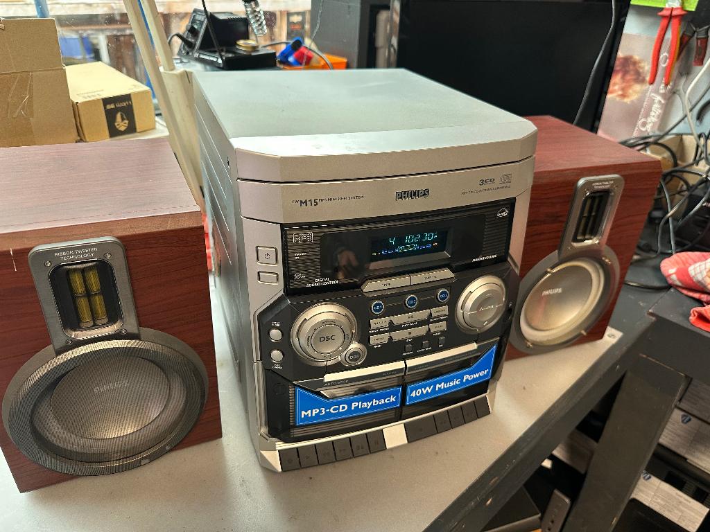 Philips stereo, Audio, Tv en Foto, Stereo-sets, Zo goed als nieuw, Cd-speler, Tuner of Radio, Speakers, Philips, Microset, Ophalen