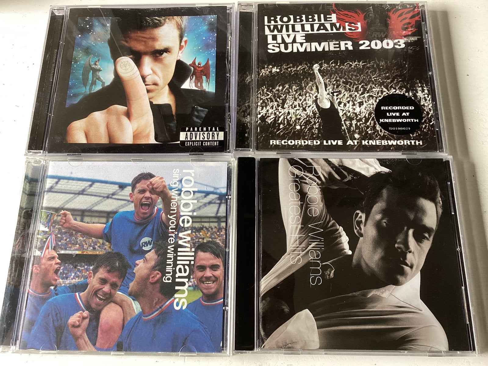 4 cd’s Robbie Williams, Verzenden, Zo goed als nieuw, Pop, Album