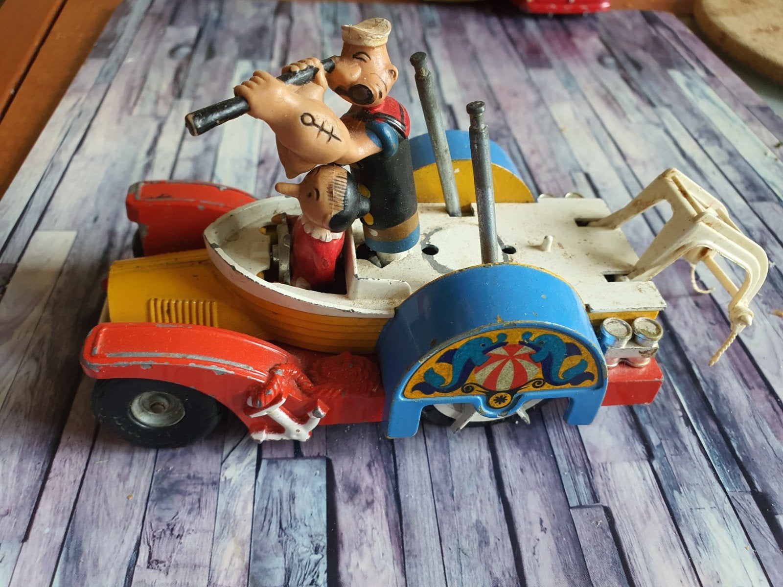 Vintage Corgi Comics Popeye Paddle-Wagon Speelgoedauto, Ophalen of Verzenden, Gebruikt, Jongen of Meisje