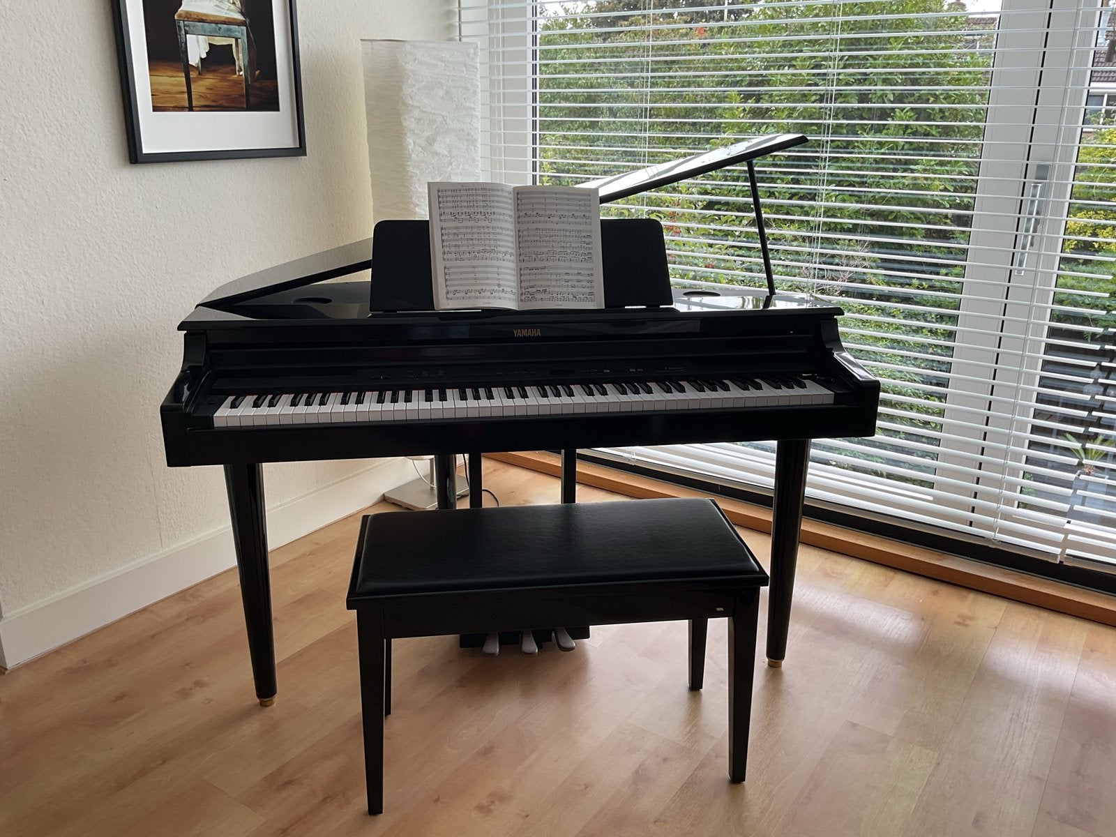 Yamaha Clavinova CLP-555 Digitale Vleugel Zwart Glans Piano, Muziek en Instrumenten, Ophalen, Zwart, Digitaal, Zo goed als nieuw