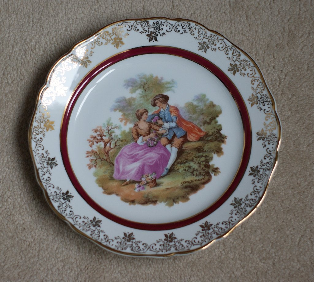 Limoges bord. Herder en Herderin Doorsnede 25 cm, Ophalen of Verzenden
