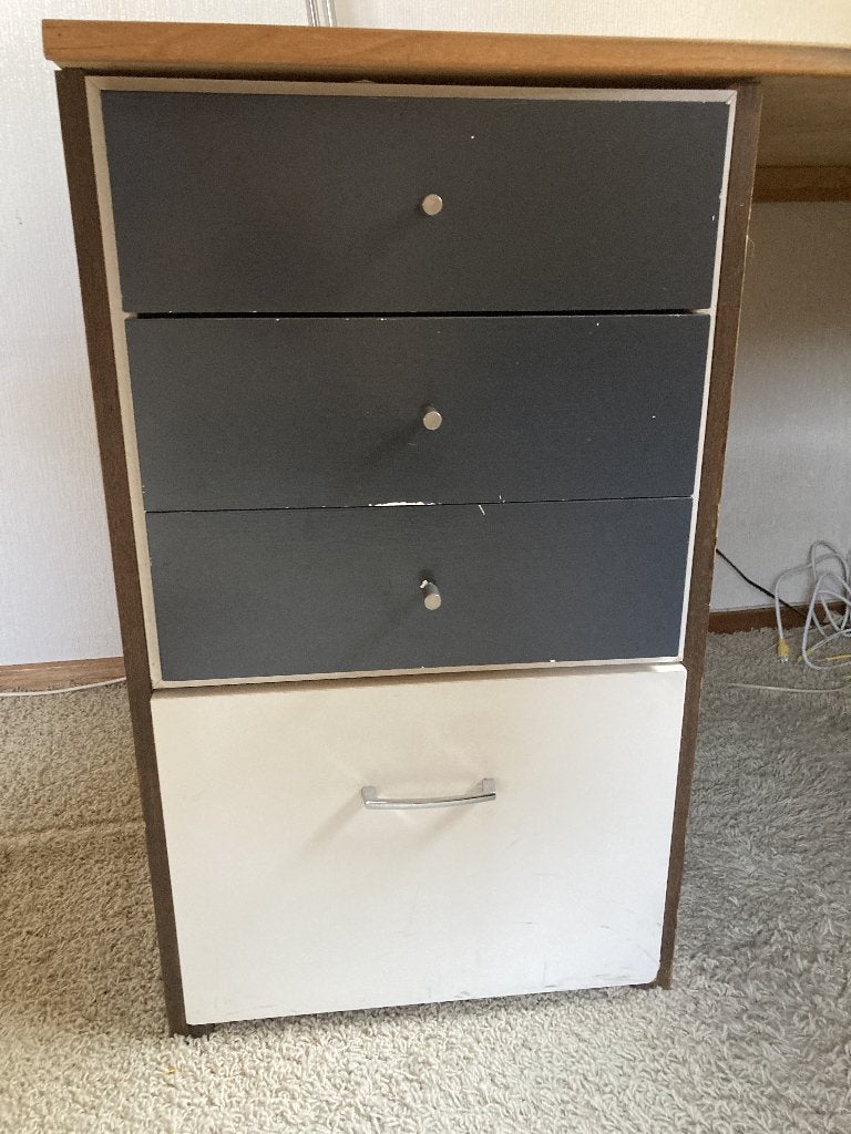 Bureau met ladenblok, Ophalen, Minder dan 50 cm, Gebruikt, 3 of 4 laden