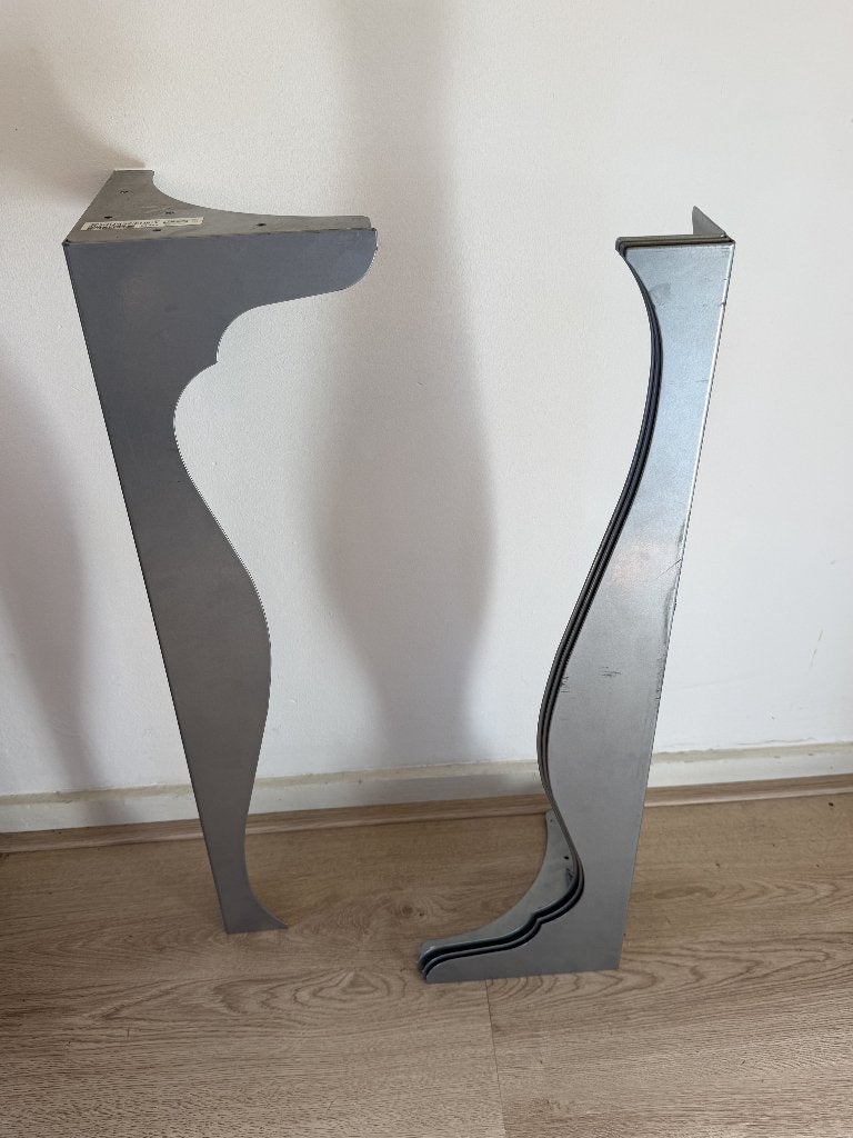 4x IKEA VIKA FINTORP tafelpoten (70 cm) zilvergrijs, Tafelpoot, Minder dan 50 cm, Gebruikt, 50 tot 100 cm