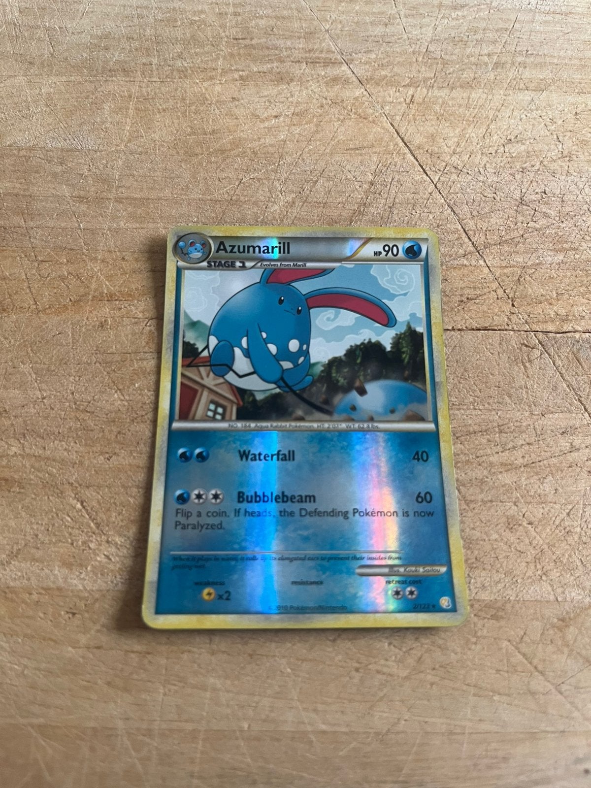 Pokemon Azumarill #2/123 Reverse Holo, Ophalen of Verzenden, Zo goed als nieuw
