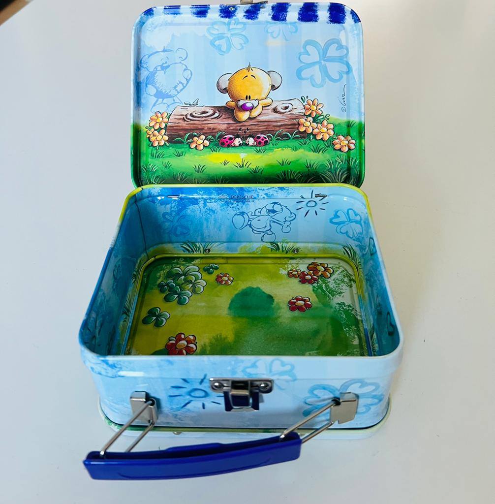 Metalen lunchbox/ koffertje met Diddl-personages., Ophalen of Verzenden, Zo goed als nieuw, Overige