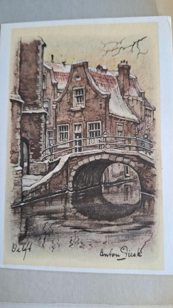 Delft Anton pieck oude kaart, Ophalen of Verzenden