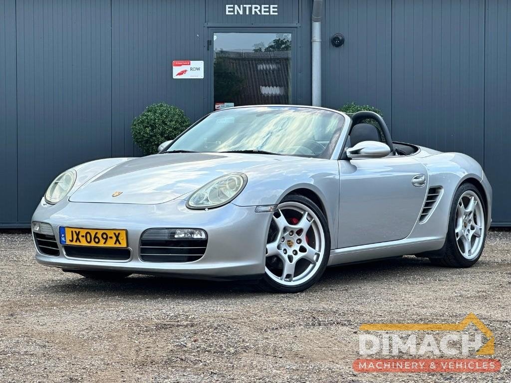Porsche Boxster S 3.2 Handbak - Sportuitlaat - Goed onderhou, Auto's, Porsche, Bluetooth, Zwart, Cabriolet, Leder