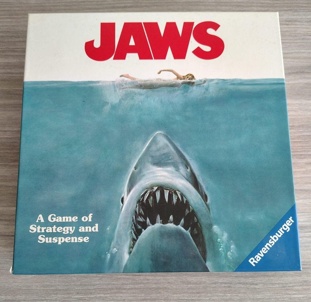 Jaws - bordspel (ENG), Drie of vier spelers, Ophalen of Verzenden, Gebruikt, Ravensburger