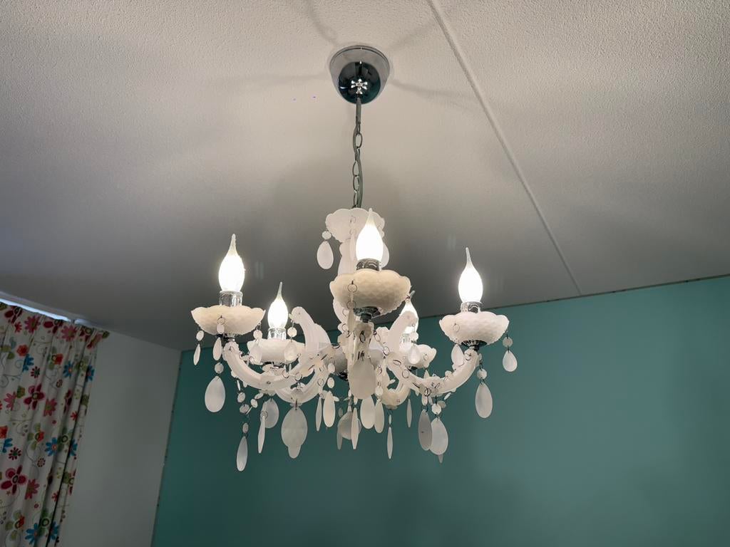 Mooie 5 lichts kroon hanglamp, Huis en Inrichting, Ophalen, Zo goed als nieuw