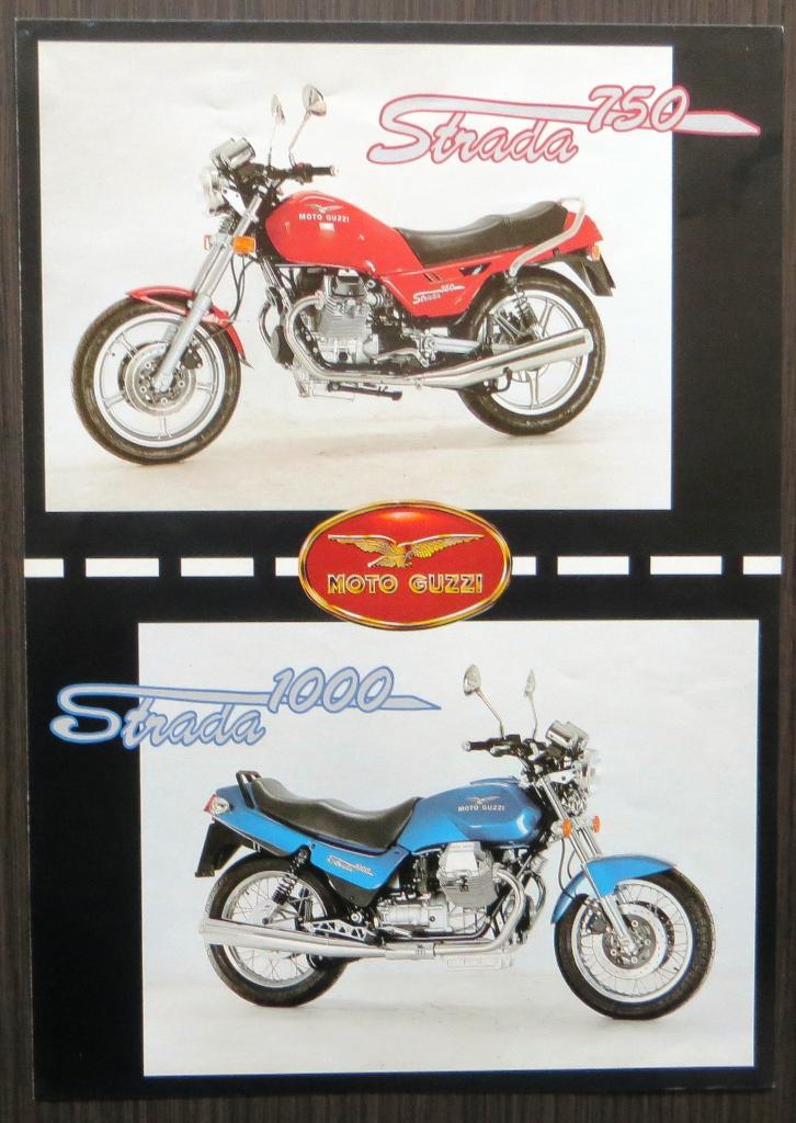Flyer Moto Guzzi Strada 1000 + 750 - 1993 - 2 blz, Verzenden, Moto Guzzi