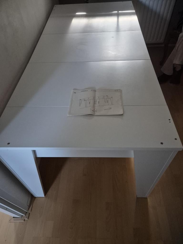 Witte tafel, Huis en Inrichting, Tafels | Salontafels, 50 tot 100 cm, Minder dan 50 cm, Rechthoekig, 50 tot 100 cm