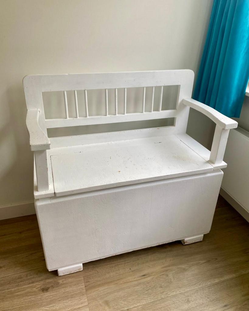 Vintage klepbank!, Huis en Inrichting, Ophalen, Zo goed als nieuw, 75 tot 100 cm, Minder dan 150 cm