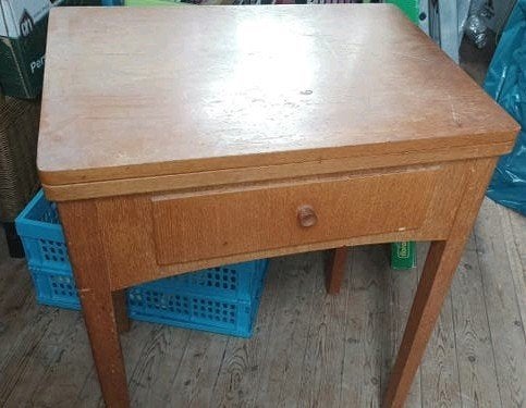 Vintage Singer Naaimachine met Meubel - Model 191M, Ophalen, Gebruikt, Naaimachine, Singer