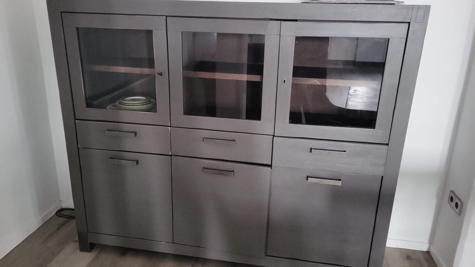 Mooie buffetkast met verlichting, Ophalen, Gebruikt, 150 tot 200 cm, 25 tot 50 cm