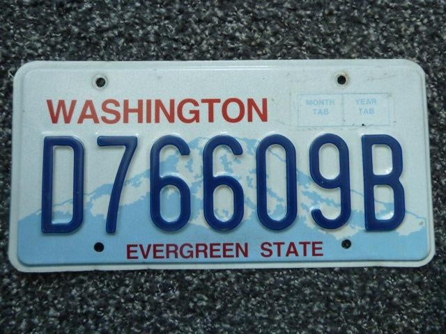 Kentekenplaat licenseplate Washington 5 USA, Verzenden, Gebruikt, Auto's