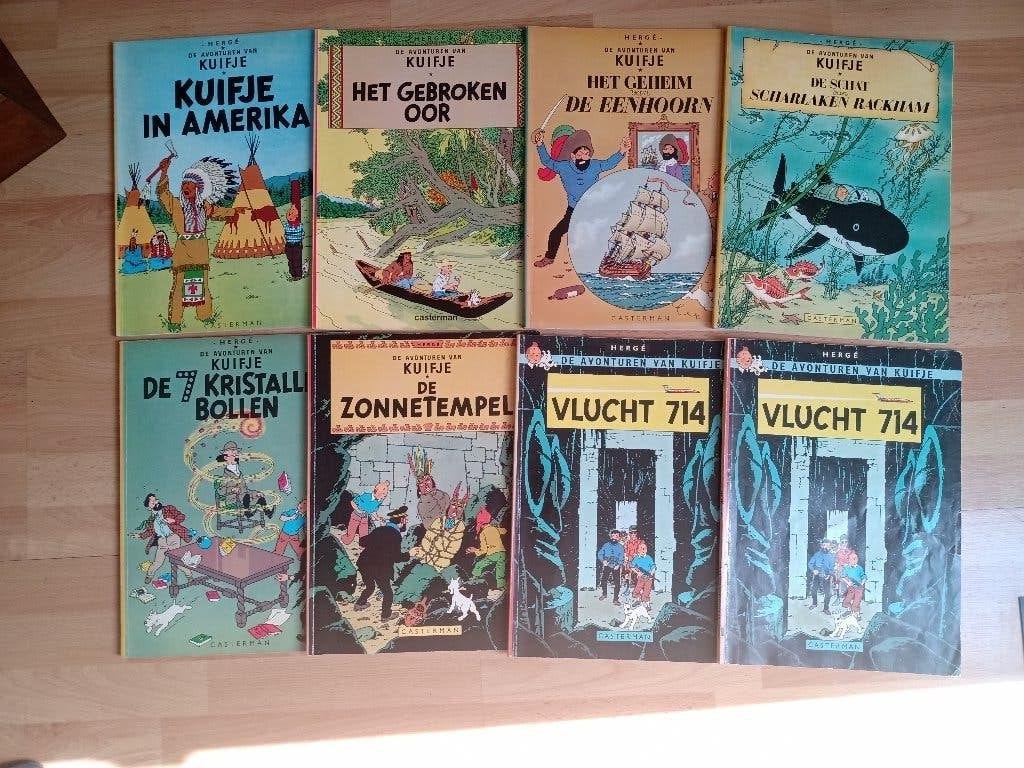 Kuifje Stripboeken, Boeken, Meerdere stripboeken, Ophalen of Verzenden, Gelezen, Hergé