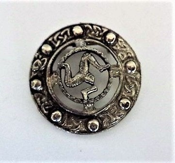 Bijzondere Vintage Isle of Man Broche – Keltische Triskelion, Ophalen, Zo goed als nieuw, Zilver, Overige materialen