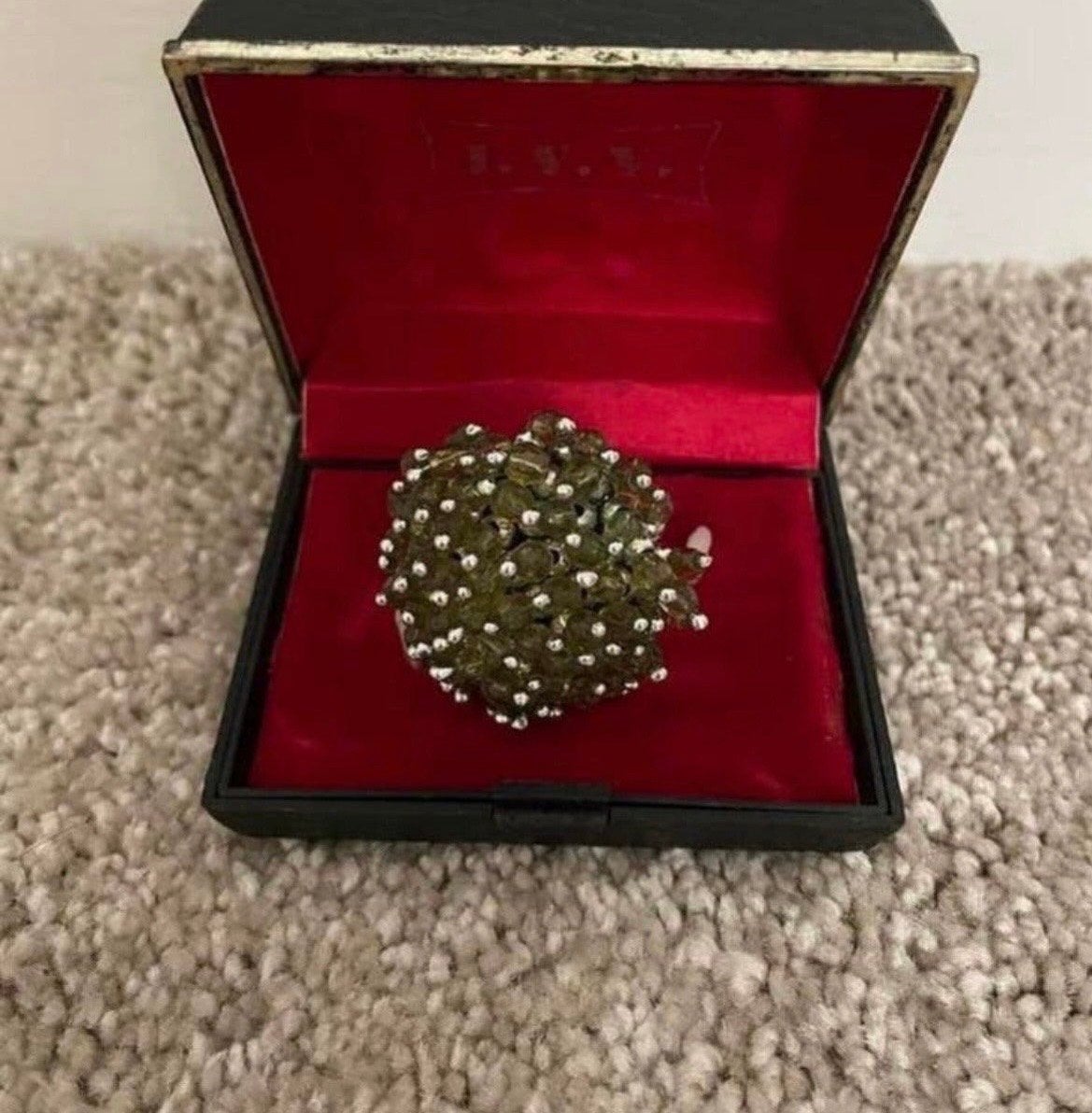 Unieke Groene Kralen Ring in Geschenkdoosje, Sieraden, Tassen en Uiterlijk, Met kristal, Overige materialen, Ophalen of Verzenden