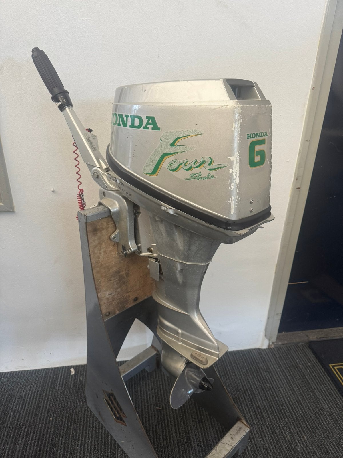 Honda 6 pk 4-takt – 2 cilinder – kortstaart, Watersport en Boten, Ophalen, 5 tot 10 pk, Viertaktmotor, Zo goed als nieuw