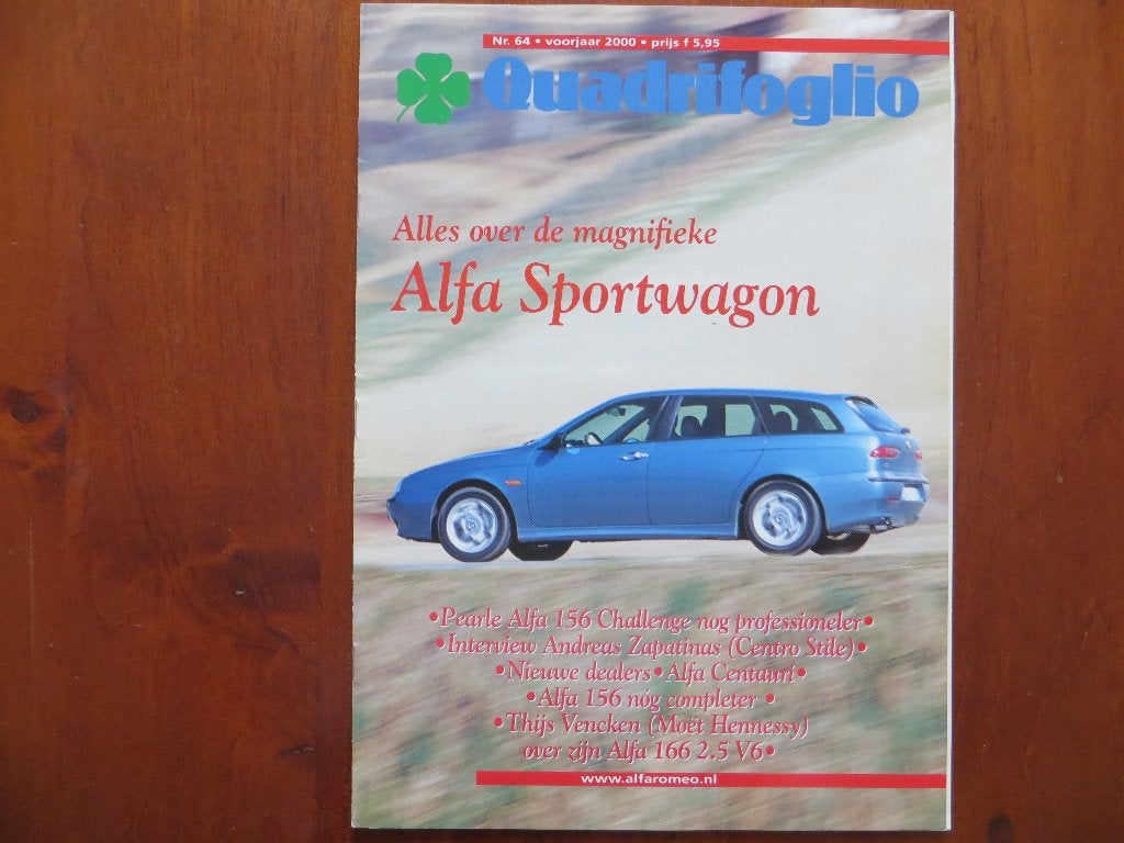 Alfa Romeo Quadrifoglio 64 (voorjaar 2000) 156 Sportwagon, Ophalen of Verzenden, Nieuw, Alfa Romeo