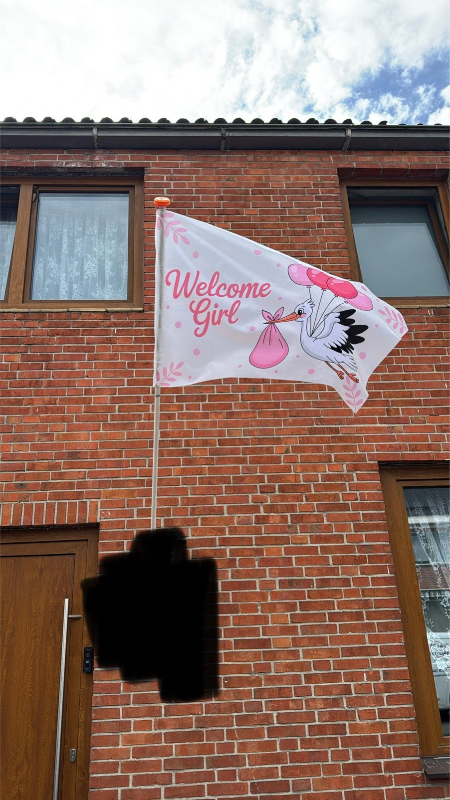 Vlag welcome girl, Ophalen, Gebruikt