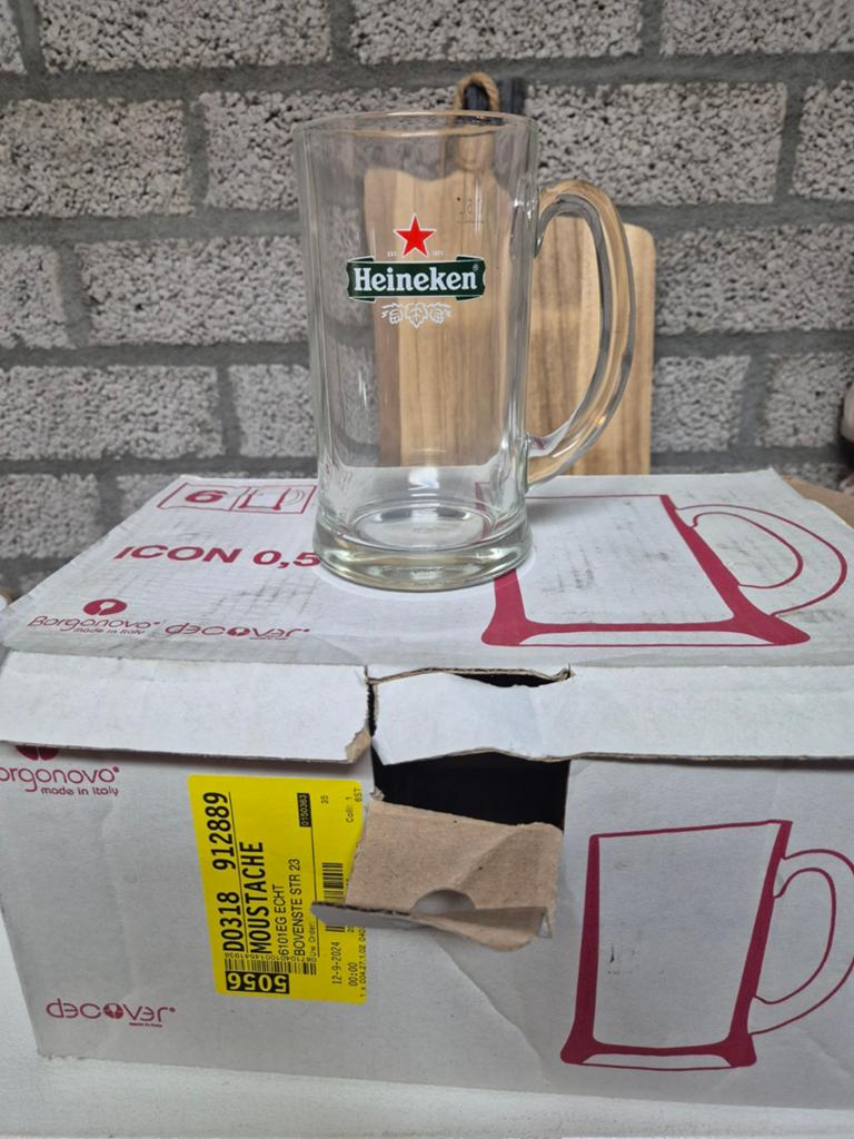 6 stuks Heineken Bierpul á 50 cl, Heineken, Nieuw, Ophalen of Verzenden, Pul(len)