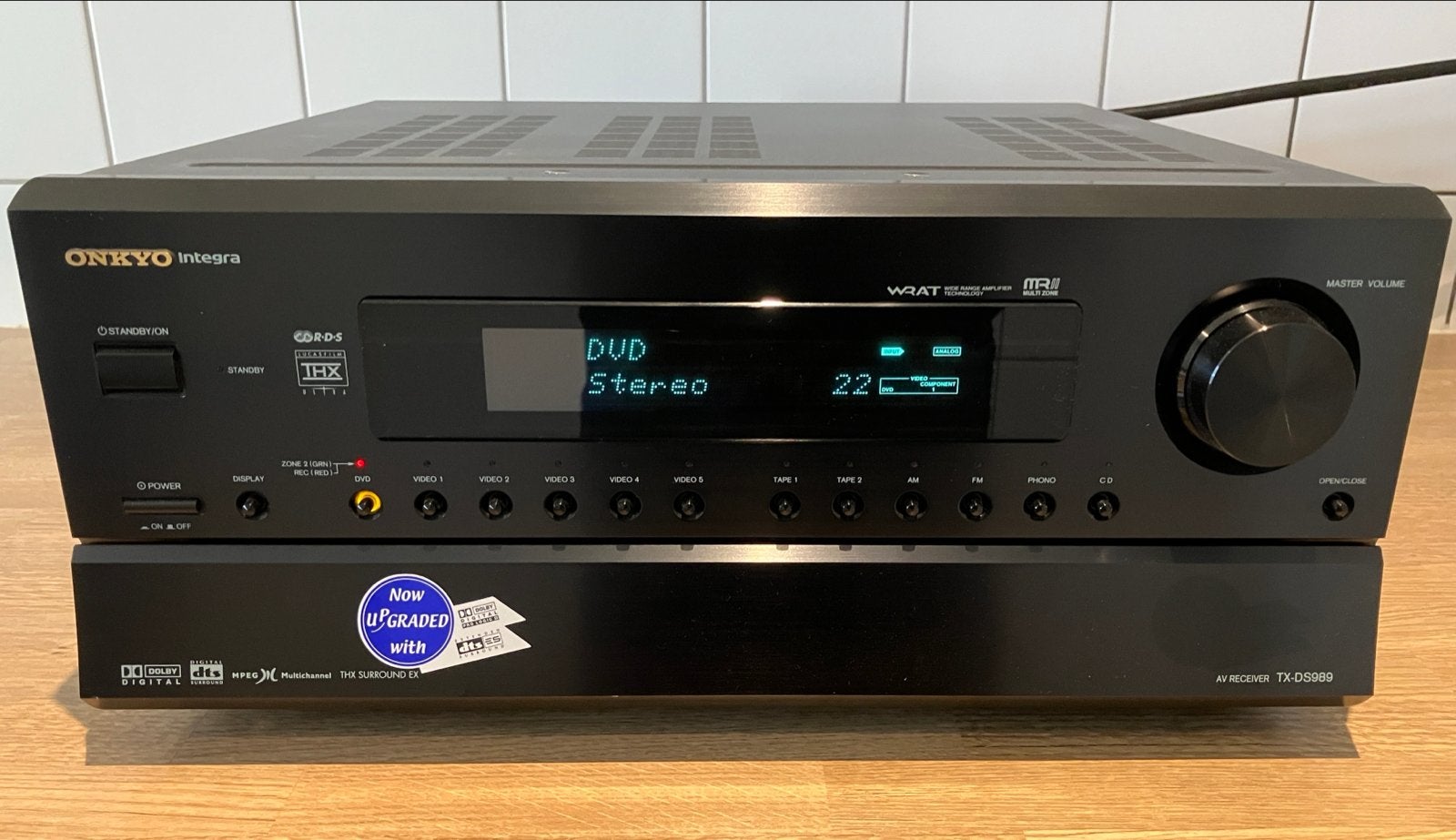Onkyo Integra TX-DS989 Surround Receiver/Versterker, Ophalen, 120 watt of meer, Onkyo, Gebruikt