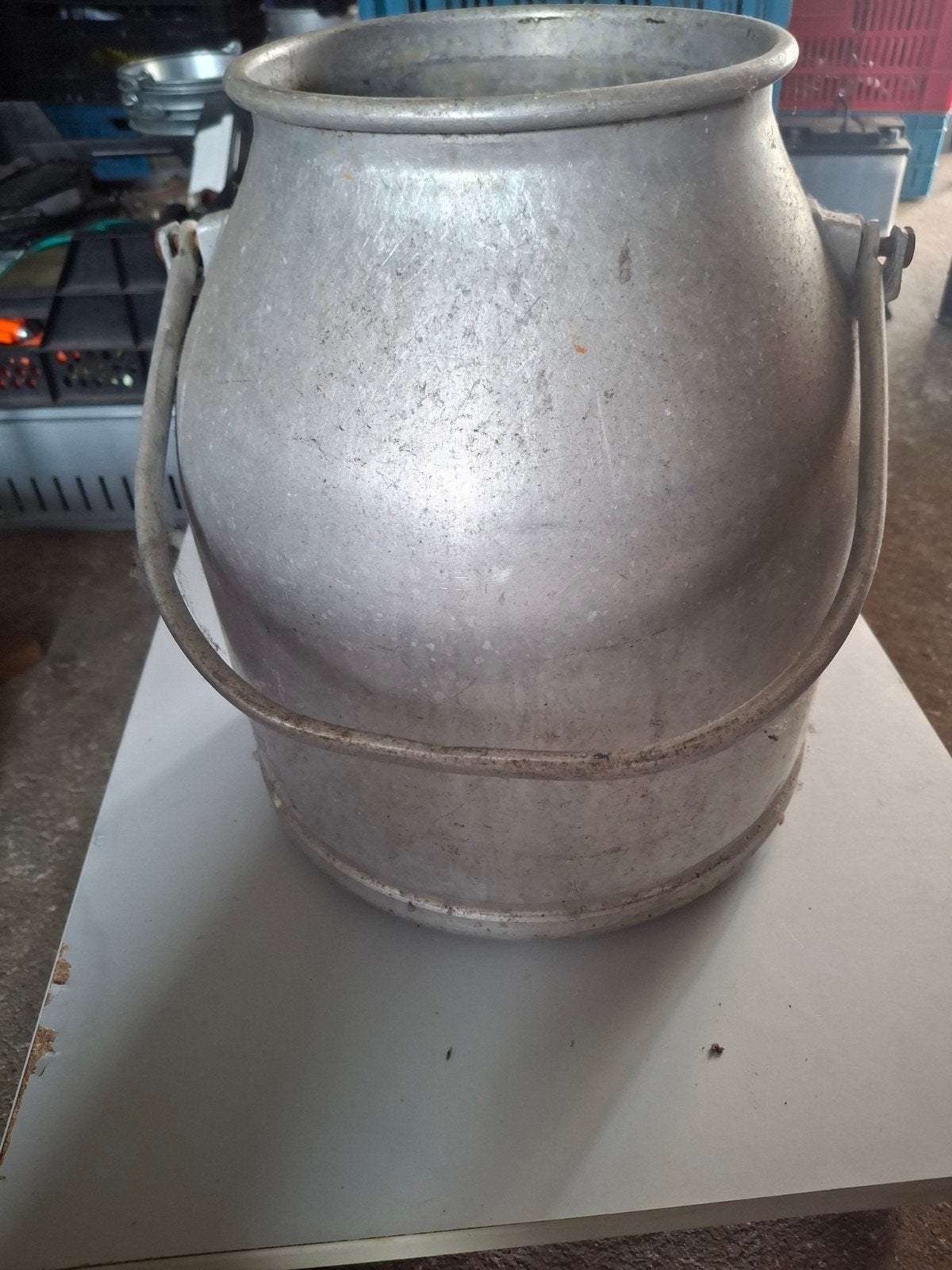 Vintage aluminium melkbus met handvat, Ophalen of Verzenden