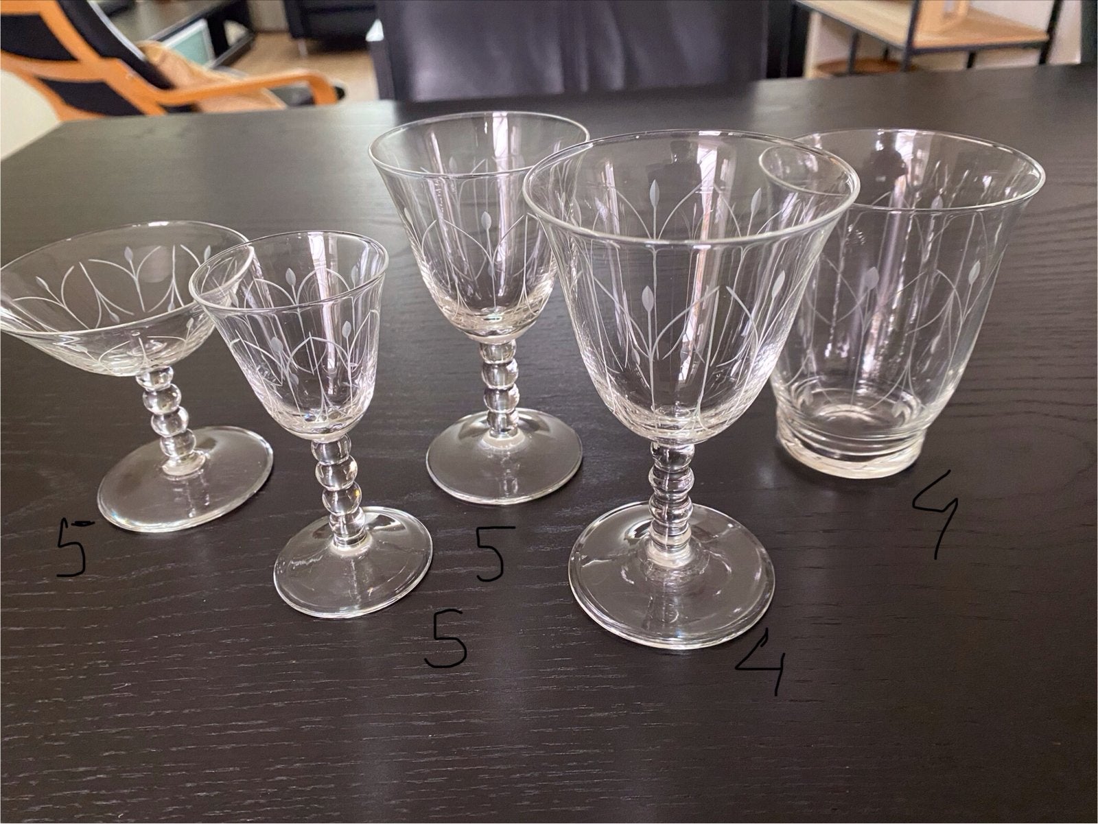Vintage Glasservies - 23 Delen - Helemaal Gaaf, Ophalen