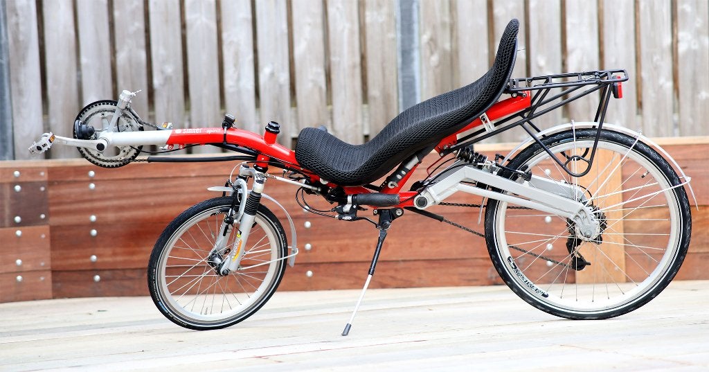 Ligfiets, merk Sinner 54 versnellingen, Ophalen, Onderstuur, Schijfrem, Sinner