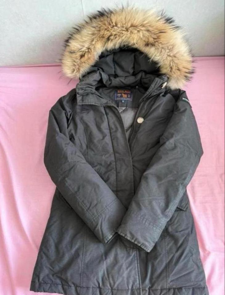Woolrich Arctic Parka met bontkraag, Ophalen of Verzenden, Gedragen, Maat 34 (XS) of kleiner, Zwart