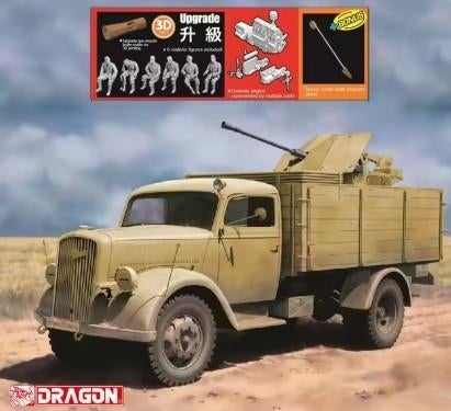 Dragon 1:35 Opel Blitz w. 2 cm Flak - smart kit - upgraded, Hobby en Vrije tijd, Modelbouw | Auto's en Voertuigen, Overige merken